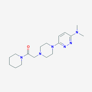 2-{4-[6-(dimethylamino)pyridazin-3-yl]piperazin-1-yl}-1-(piperidin-1-yl)ethan-1-one