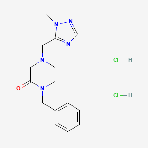 molecular formula C15H21Cl2N5O B6444451 1-benzyl-4-[(1-methyl-1H-1,2,4-triazol-5-yl)methyl]piperazin-2-one CAS No. 2548999-29-5