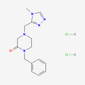 1-benzyl-4-[(4-methyl-4H-1,2,4-triazol-3-yl)methyl]piperazin-2-one