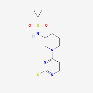 molecular formula C13H20N4O2S2 B6444457 N-{1-[2-(methylsulfanyl)pyrimidin-4-yl]piperidin-3-yl}cyclopropanesulfonamide CAS No. 2549024-37-3