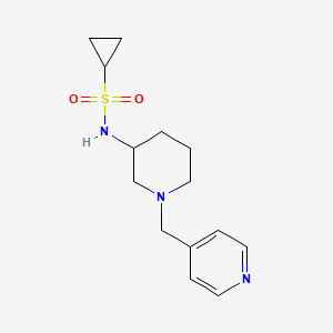 molecular formula C14H21N3O2S B6444472 N-{1-[(pyridin-4-yl)methyl]piperidin-3-yl}cyclopropanesulfonamide CAS No. 2549055-68-5