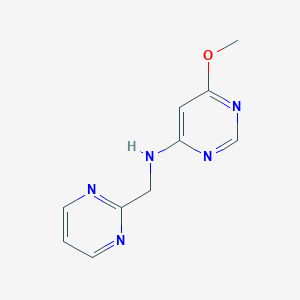 molecular formula C10H11N5O B6444480 6-methoxy-N-[(pyrimidin-2-yl)methyl]pyrimidin-4-amine CAS No. 2144700-33-2