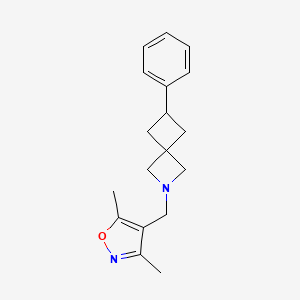 molecular formula C18H22N2O B6444486 2-[(3,5-dimethyl-1,2-oxazol-4-yl)methyl]-6-phenyl-2-azaspiro[3.3]heptane CAS No. 2640882-04-6