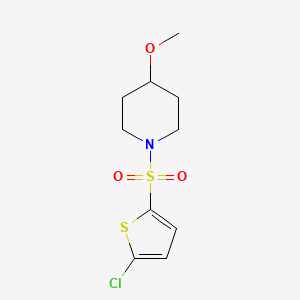 molecular formula C10H14ClNO3S2 B6444488 1-[(5-chlorothiophen-2-yl)sulfonyl]-4-methoxypiperidine CAS No. 1234934-37-2