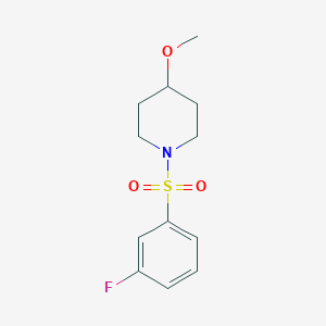 molecular formula C12H16FNO3S B6444520 1-(3-fluorobenzenesulfonyl)-4-methoxypiperidine CAS No. 1235072-89-5