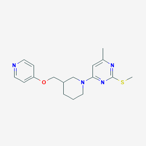 molecular formula C17H22N4OS B6444533 4-methyl-2-(methylsulfanyl)-6-{3-[(pyridin-4-yloxy)methyl]piperidin-1-yl}pyrimidine CAS No. 2640882-48-8