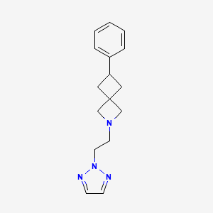 molecular formula C16H20N4 B6444545 6-phenyl-2-[2-(2H-1,2,3-triazol-2-yl)ethyl]-2-azaspiro[3.3]heptane CAS No. 2640846-75-7