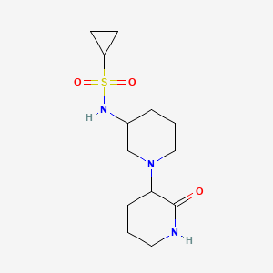 molecular formula C13H23N3O3S B6444571 N-{2'-oxo-[1,3'-bipiperidine]-3-yl}cyclopropanesulfonamide CAS No. 2640814-42-0