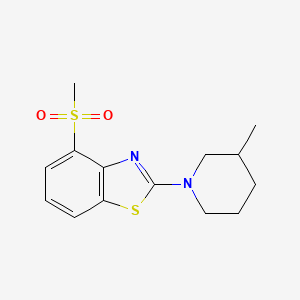 molecular formula C14H18N2O2S2 B6444572 4-methanesulfonyl-2-(3-methylpiperidin-1-yl)-1,3-benzothiazole CAS No. 2640897-70-5