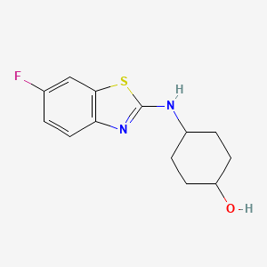 molecular formula C13H15FN2OS B6444588 4-[(6-fluoro-1,3-benzothiazol-2-yl)amino]cyclohexan-1-ol CAS No. 2640960-97-8