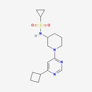 molecular formula C16H24N4O2S B6444600 N-[1-(6-cyclobutylpyrimidin-4-yl)piperidin-3-yl]cyclopropanesulfonamide CAS No. 2548995-69-1
