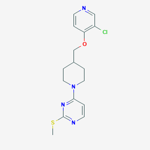 molecular formula C16H19ClN4OS B6444610 4-(4-{[(3-chloropyridin-4-yl)oxy]methyl}piperidin-1-yl)-2-(methylsulfanyl)pyrimidine CAS No. 2640873-09-0