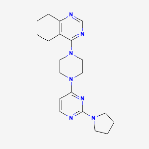 molecular formula C20H27N7 B6444629 4-{4-[2-(pyrrolidin-1-yl)pyrimidin-4-yl]piperazin-1-yl}-5,6,7,8-tetrahydroquinazoline CAS No. 2549007-80-7