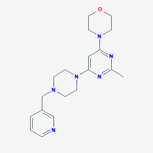 molecular formula C19H26N6O B6444672 4-(2-methyl-6-{4-[(pyridin-3-yl)methyl]piperazin-1-yl}pyrimidin-4-yl)morpholine CAS No. 2549036-48-6