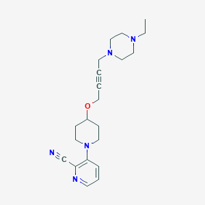 molecular formula C21H29N5O B6444694 3-(4-{[4-(4-ethylpiperazin-1-yl)but-2-yn-1-yl]oxy}piperidin-1-yl)pyridine-2-carbonitrile CAS No. 2548987-93-3