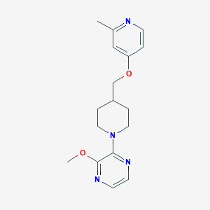 molecular formula C17H22N4O2 B6444736 2-methoxy-3-(4-{[(2-methylpyridin-4-yl)oxy]methyl}piperidin-1-yl)pyrazine CAS No. 2549035-82-5