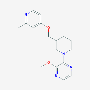 molecular formula C17H22N4O2 B6444739 2-methoxy-3-(3-{[(2-methylpyridin-4-yl)oxy]methyl}piperidin-1-yl)pyrazine CAS No. 2549013-89-8