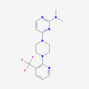 molecular formula C16H19F3N6 B6444799 N,N-dimethyl-4-{4-[3-(trifluoromethyl)pyridin-2-yl]piperazin-1-yl}pyrimidin-2-amine CAS No. 2548997-79-9