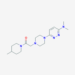 molecular formula C18H30N6O B6444822 2-{4-[6-(dimethylamino)pyridazin-3-yl]piperazin-1-yl}-1-(4-methylpiperidin-1-yl)ethan-1-one CAS No. 2640970-67-6