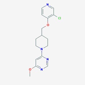 molecular formula C16H19ClN4O2 B6444833 4-(4-{[(3-chloropyridin-4-yl)oxy]methyl}piperidin-1-yl)-6-methoxypyrimidine CAS No. 2640822-22-4