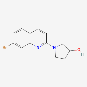 molecular formula C13H13BrN2O B6444841 1-(7-bromoquinolin-2-yl)pyrrolidin-3-ol CAS No. 2549026-16-4