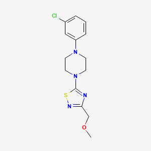 molecular formula C14H17ClN4OS B6444846 1-(3-chlorophenyl)-4-[3-(methoxymethyl)-1,2,4-thiadiazol-5-yl]piperazine CAS No. 2549037-04-7