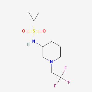 molecular formula C10H17F3N2O2S B6444860 N-[1-(2,2,2-trifluoroethyl)piperidin-3-yl]cyclopropanesulfonamide CAS No. 2549010-63-9