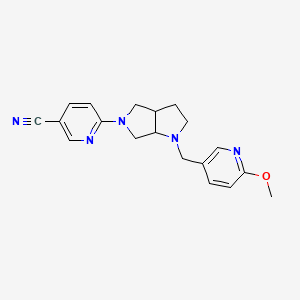 molecular formula C19H21N5O B6444885 6-{1-[(6-methoxypyridin-3-yl)methyl]-octahydropyrrolo[2,3-c]pyrrol-5-yl}pyridine-3-carbonitrile CAS No. 2549033-27-2