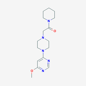 molecular formula C16H25N5O2 B6444913 2-[4-(6-methoxypyrimidin-4-yl)piperazin-1-yl]-1-(piperidin-1-yl)ethan-1-one CAS No. 2192711-38-7