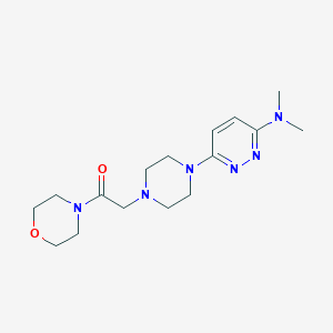 molecular formula C16H26N6O2 B6444917 2-{4-[6-(dimethylamino)pyridazin-3-yl]piperazin-1-yl}-1-(morpholin-4-yl)ethan-1-one CAS No. 2640843-78-1