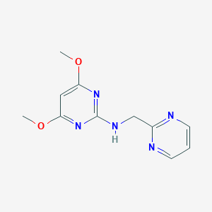 molecular formula C11H13N5O2 B6444960 4,6-dimethoxy-N-[(pyrimidin-2-yl)methyl]pyrimidin-2-amine CAS No. 2549033-39-6