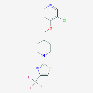 molecular formula C15H15ClF3N3OS B6444982 3-chloro-4-({1-[4-(trifluoromethyl)-1,3-thiazol-2-yl]piperidin-4-yl}methoxy)pyridine CAS No. 2548993-18-4