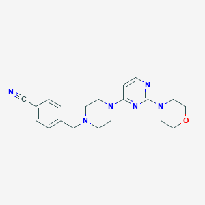 molecular formula C20H24N6O B6445016 4-({4-[2-(morpholin-4-yl)pyrimidin-4-yl]piperazin-1-yl}methyl)benzonitrile CAS No. 2549021-22-7