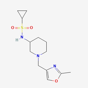 molecular formula C13H21N3O3S B6445018 N-{1-[(2-methyl-1,3-oxazol-4-yl)methyl]piperidin-3-yl}cyclopropanesulfonamide CAS No. 2640960-50-3