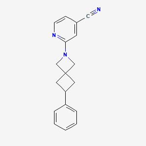 molecular formula C18H17N3 B6445039 2-{6-phenyl-2-azaspiro[3.3]heptan-2-yl}pyridine-4-carbonitrile CAS No. 2640974-73-6