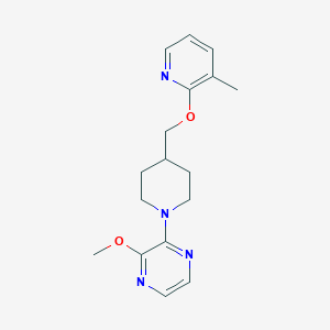 molecular formula C17H22N4O2 B6445042 2-methoxy-3-(4-{[(3-methylpyridin-2-yl)oxy]methyl}piperidin-1-yl)pyrazine CAS No. 2549064-36-8