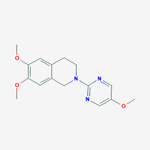 molecular formula C16H19N3O3 B6445076 6,7-dimethoxy-2-(5-methoxypyrimidin-2-yl)-1,2,3,4-tetrahydroisoquinoline CAS No. 2640964-98-1