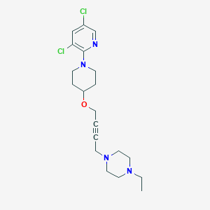B6445077 1-(4-{[1-(3,5-dichloropyridin-2-yl)piperidin-4-yl]oxy}but-2-yn-1-yl)-4-ethylpiperazine CAS No. 2549025-97-8
