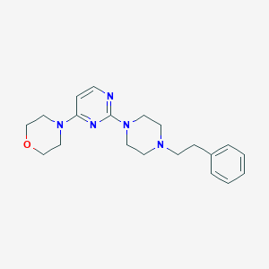 molecular formula C20H27N5O B6445112 4-{2-[4-(2-phenylethyl)piperazin-1-yl]pyrimidin-4-yl}morpholine CAS No. 2640955-81-1