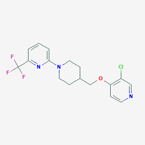 molecular formula C17H17ClF3N3O B6445123 2-(4-{[(3-chloropyridin-4-yl)oxy]methyl}piperidin-1-yl)-6-(trifluoromethyl)pyridine CAS No. 2640891-87-6