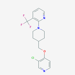 molecular formula C17H17ClF3N3O B6445124 2-(4-{[(3-chloropyridin-4-yl)oxy]methyl}piperidin-1-yl)-3-(trifluoromethyl)pyridine CAS No. 2640962-79-2