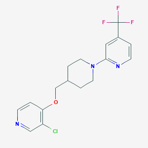 molecular formula C17H17ClF3N3O B6445125 2-(4-{[(3-chloropyridin-4-yl)oxy]methyl}piperidin-1-yl)-4-(trifluoromethyl)pyridine CAS No. 2640897-12-5