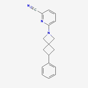 molecular formula C18H17N3 B6445156 6-{6-phenyl-2-azaspiro[3.3]heptan-2-yl}pyridine-2-carbonitrile CAS No. 2640956-72-3