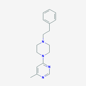 4-methyl-6-[4-(2-phenylethyl)piperazin-1-yl]pyrimidine