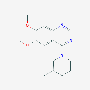 molecular formula C16H21N3O2 B6445170 6,7-dimethoxy-4-(3-methylpiperidin-1-yl)quinazoline CAS No. 2640897-56-7