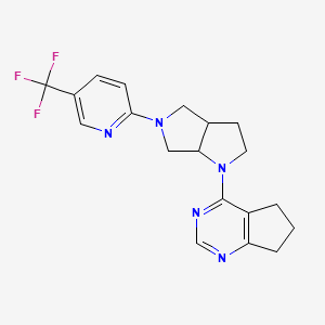 molecular formula C19H20F3N5 B6445172 2-(1-{5H,6H,7H-cyclopenta[d]pyrimidin-4-yl}-octahydropyrrolo[3,4-b]pyrrol-5-yl)-5-(trifluoromethyl)pyridine CAS No. 2640897-48-7