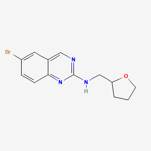 molecular formula C13H14BrN3O B6445177 6-bromo-N-[(oxolan-2-yl)methyl]quinazolin-2-amine CAS No. 2640960-23-0