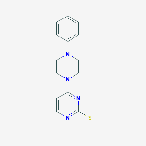 molecular formula C15H18N4S B6445188 2-(methylsulfanyl)-4-(4-phenylpiperazin-1-yl)pyrimidine CAS No. 2640882-57-9