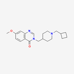 3-{[1-(cyclobutylmethyl)piperidin-4-yl]methyl}-7-methoxy-3,4-dihydroquinazolin-4-one