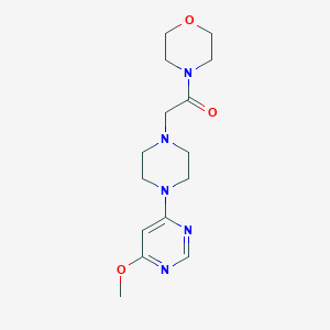 molecular formula C15H23N5O3 B6445207 2-[4-(6-methoxypyrimidin-4-yl)piperazin-1-yl]-1-(morpholin-4-yl)ethan-1-one CAS No. 2640885-02-3